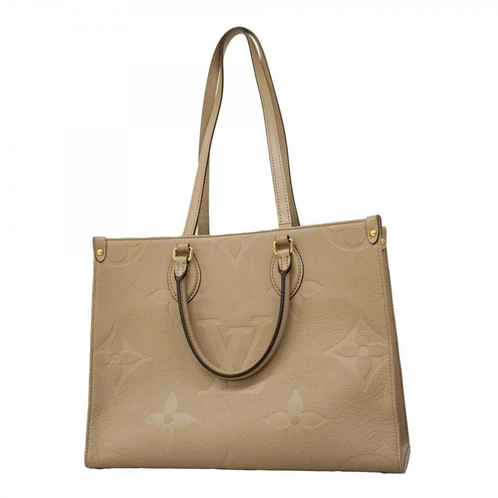 Louis Vuitton Taupe Embossed Monogram Tote